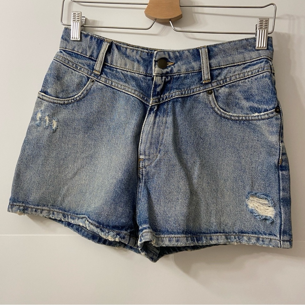 Retrofete Distressed Jean Shorts 26